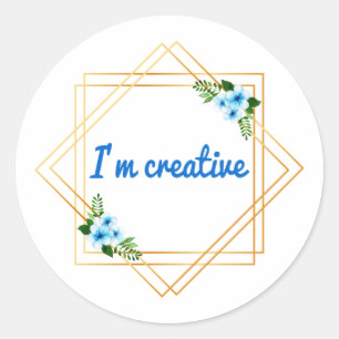 positive vibe sayings for life and self love classic round sticker