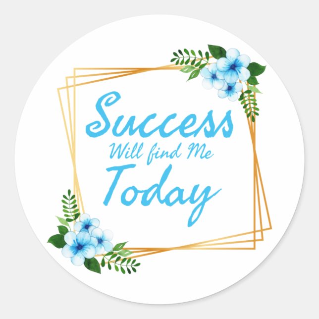positive vibe sayings for self care classic round sticker (Front)