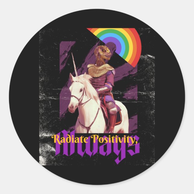 Positive Vibes1  Classic Round Sticker (Front)