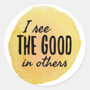 positive vibes affirmations for achieving goals classic round sticker