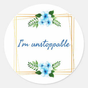 positive vibes affirmations for success classic round sticker