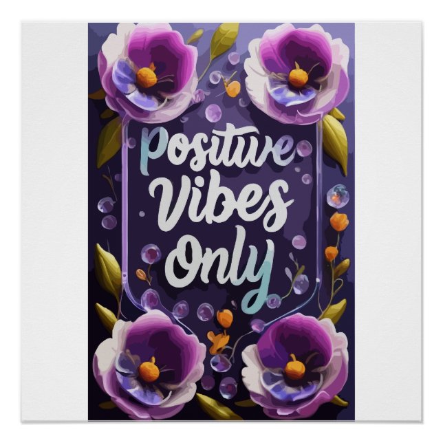 Positive Vibes All Around Wall Art  (Front)