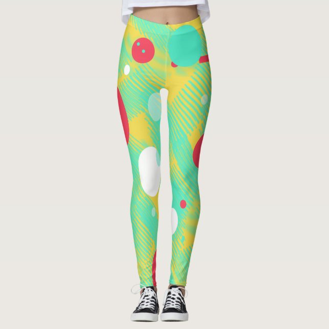 Positive Vibes Bright Colours Leggings (Front)