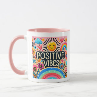 Positive vibes, colorful Mug