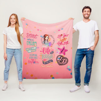 Positive Vibes Fleece Blanket