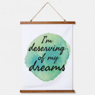positive vibes for self acceptance hanging tapestry