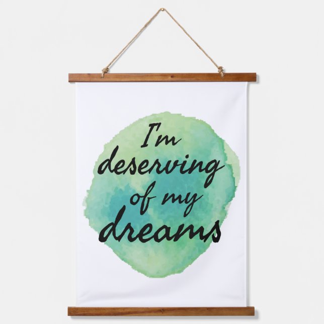 positive vibes for self acceptance hanging tapestry (Front)