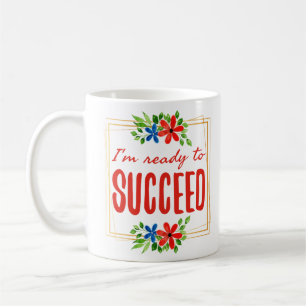 positive vibes for success and self love coffee mug