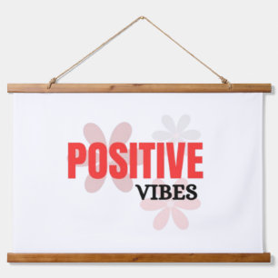 Positive Vibes – Good Energy Inspirational Floral Hanging Tapestry