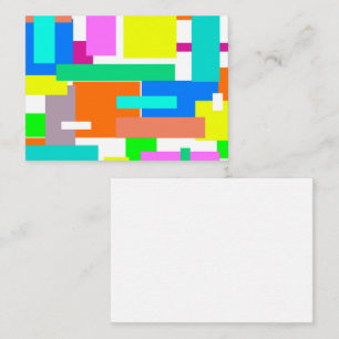 Positive Vibes Happy Colours Abstract Art Blocks Enclosure Card