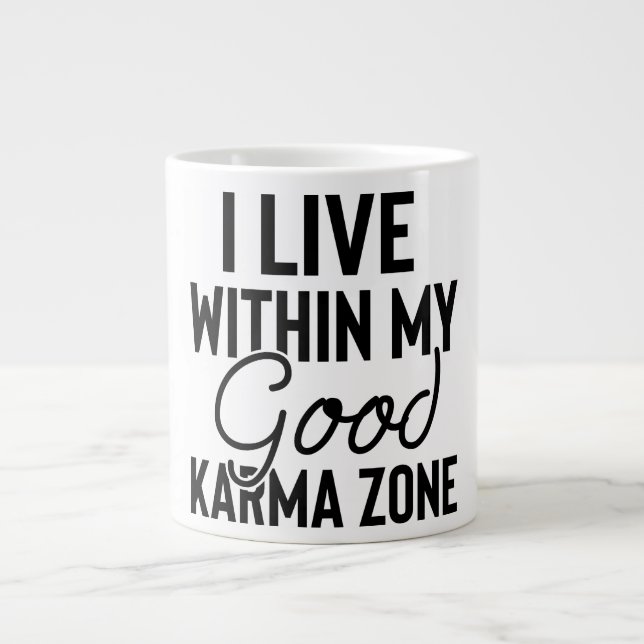 Positive Vibes | Motivational Quote Large Coffee Mug (Front)