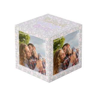 Positive vibes only add photo personalised cube