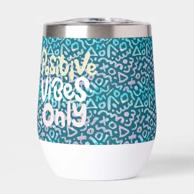 Positive vibes only green geometric (Front)