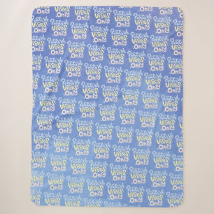 Positive Vibes Only Sherpa Blanket
