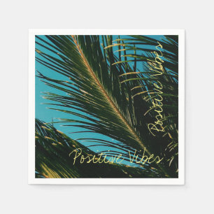 Positive Vibes Palm Tree Paper Napkin