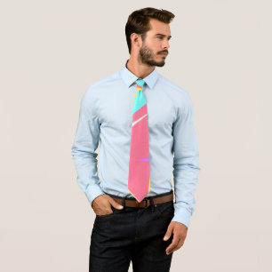 Positive Vibes Pastel Colours Abstract Art Tie