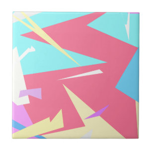 Positive Vibes Pastel Colours Abstract Ceramic Tile