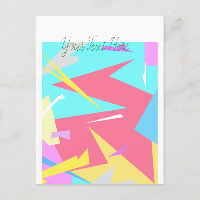 Positive Vibes Pastel Colours Abstract Postcard (Front)