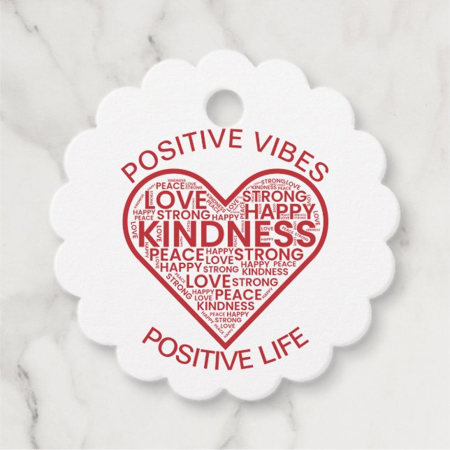 Positive Vibes Positive Life Favour Tags (Front)