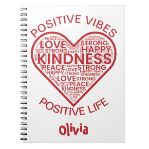Positive Vibes Positive Life Personalised Notebook