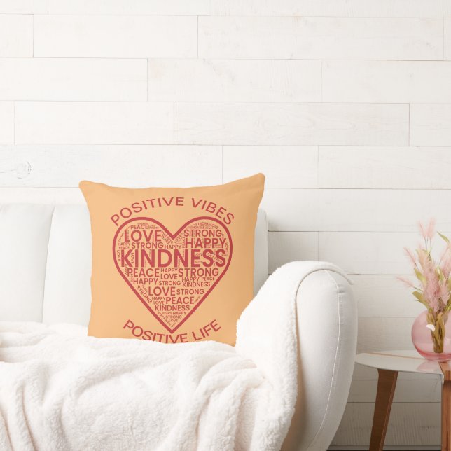 Positive Vibes Positive Life Throw Pillow (Couch)