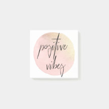 Positive Vibes Post It Notes