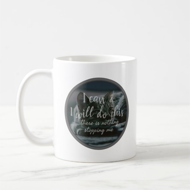 positive vibes quotes for self improvement coffee mug (Left)