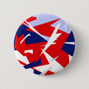Positive Vibes Red Blue White 6 Cm Round Badge