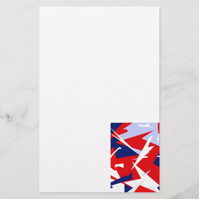 Positive Vibes Red Blue White Stationery (Front)