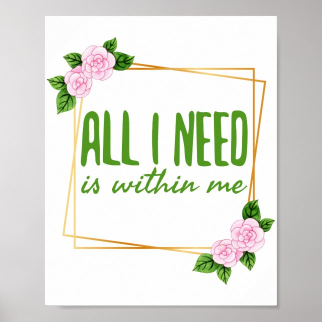 positive vibes sayings for motivation poster (Front)