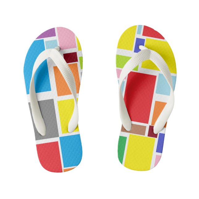 Positive Vibes Splash of colour Flip Flops (Footbed)