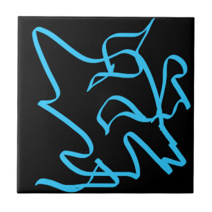 Positive Vibes Splash of Colour Happy Abstract Art Ceramic Tile