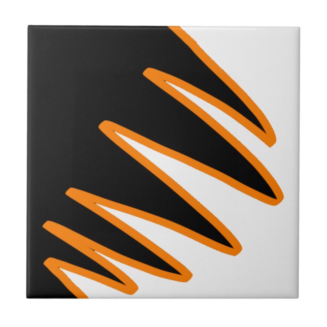 Positive Vibes Splash of Colour Happy Abstract Art Ceramic Tile (Front)