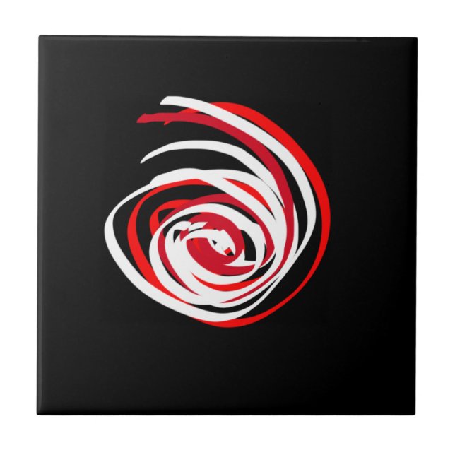Positive Vibes Splash of Colour Happy Abstract Art Ceramic Tile (Front)