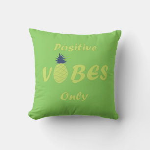 Positive vibes summer holiday cushion