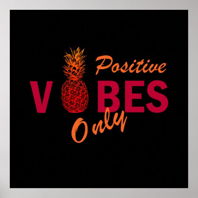 Positive vibes summer holiday poster (Front)