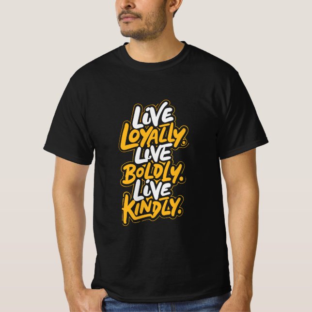 Positive Vibes Tee for Kindness and Bold Living (Front)