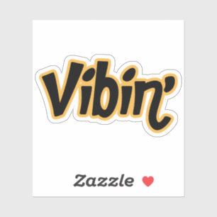 Positive Vibes Typography Glow Cut-Out Sticker