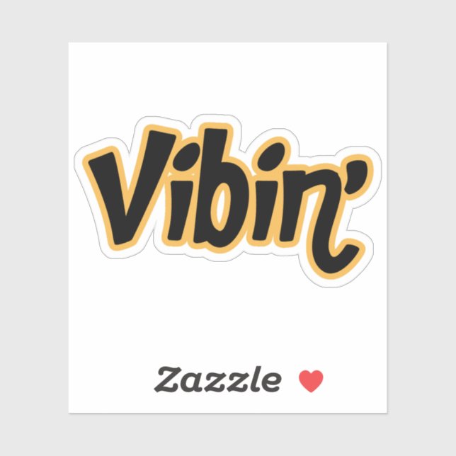 Positive Vibes Typography Glow Cut-Out Sticker (Sheet)