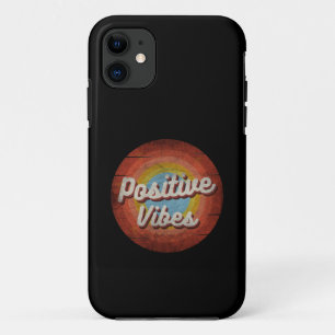 positive vibes vintage style iPhone 11 case