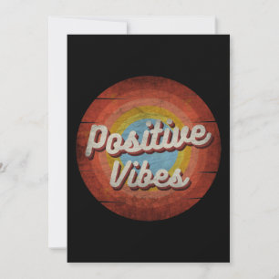 positive vibes vintage style invitation