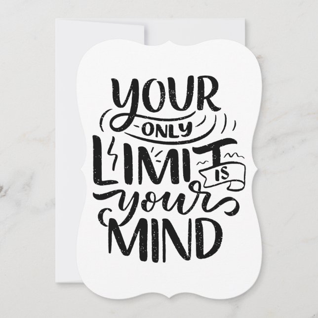 Positive Vibes - Your Only Limit is Your Mind Card (Front)