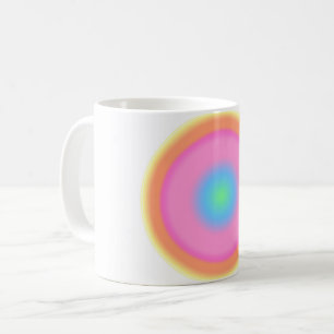Positive Vibrations - Colourful Radial Gradient  Coffee Mug