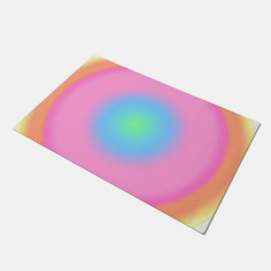 Positive Vibrations - Colourful Radial Gradient Doormat