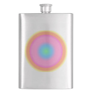 Positive Vibrations - Colourful Radial Gradient   Hip Flask