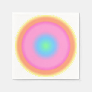 Positive Vibrations - Colourful Radial Gradient Napkin