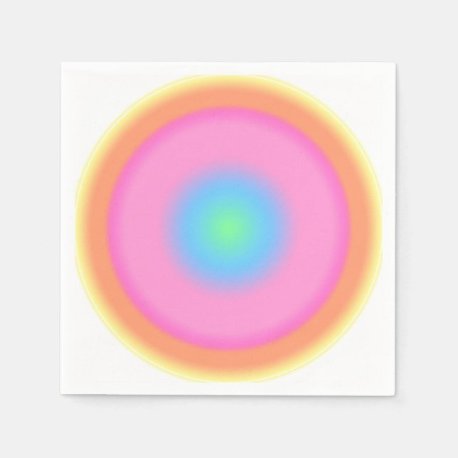 Positive Vibrations - Colourful Radial Gradient Napkin (Front)