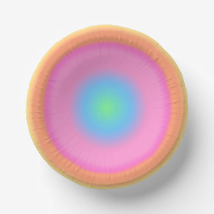 Positive Vibrations - Colourful Radial Gradient Paper Plate