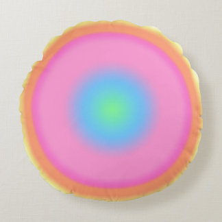 Positive Vibrations - Colourful Radial Gradient Round Cushion