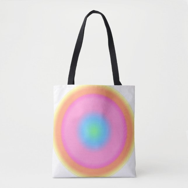 Positive Vibrations - Colourful Radial Gradient  Tote Bag (Front)